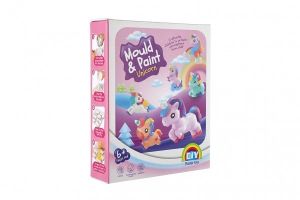 Kreativní sada výroba a malování jednorožce ze sádry s barvami s doplňky v krabici 18x22x5