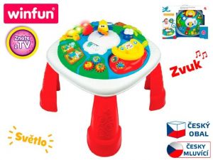 Interaktivní stoleček česky mluvící na baterie se světlem a zvukem 12m+ v krabičce