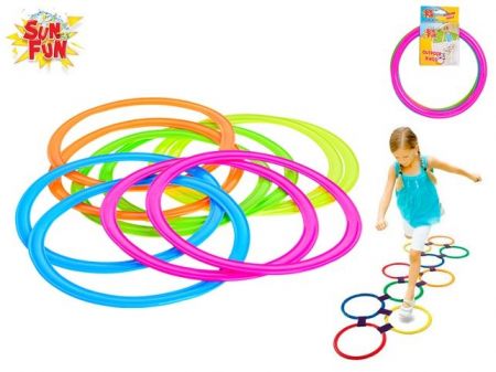 Sun Fun kroužky 27cm na skákání se zarážkami 10ks na kartě