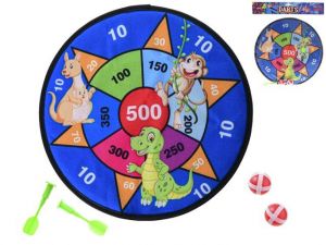 Terč na suchý zip 35cm +2ks míčky +2ks šipky v sáčku