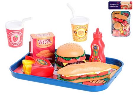 Fast food set s podnosem 26x19cm 26ks v sáčku