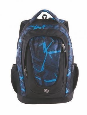 Batoh "Music Blue Strike", černá-modrá, USB port, PULSE 122262
