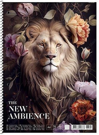 Spirálový sešit "The New Ambience", mix motivů, A4+, linkovaný, 80 listů, SHKOLYARYK A4-08