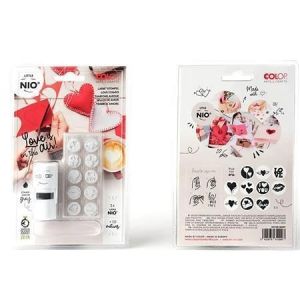 Razítko "Nio Love", bílá, černý tisk, 10 motivů