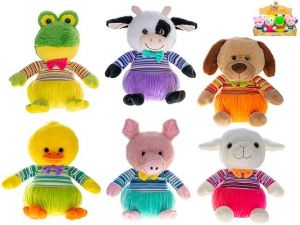 Zvířátko plyšové 15cm v oblečku 6druhů 0m+