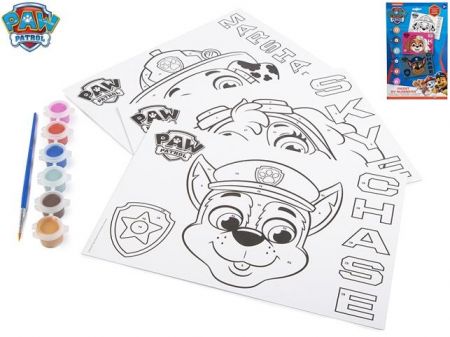 Paw Patrol sada obrázků malování podle čísel v papírové kartě