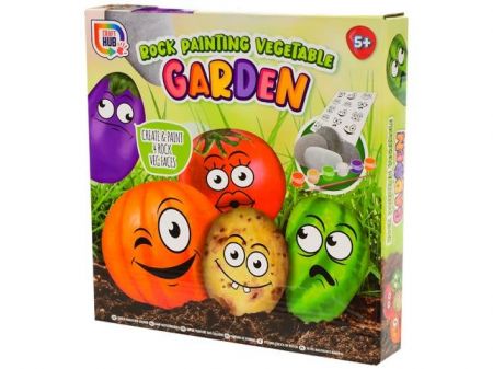 Rock Vegetable Garden - kreativní sada malování 4ks kamínků v krabičce