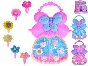 Sada 7ks prstýnků v krabičce 17x12cm 3barvy