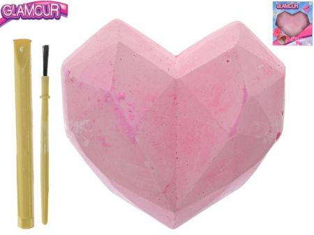 Tesání do srdíčka 8,5cm s diamanty v krabičce