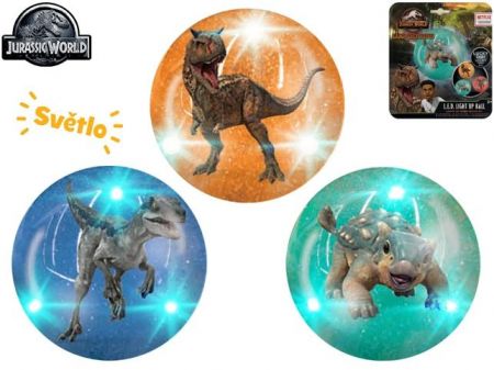 Jurský svět: Křídový Kemp - hopík 5cm na baterie se světlem a třpytkami 3druhy v sáčku