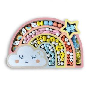 SYCOMORE - Korálky dřevěné - Duha