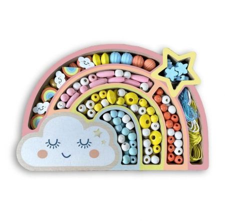 SYCOMORE - Korálky dřevěné - Duha