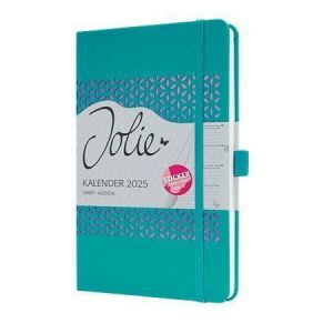 Diář &quot;Jolie&quot;, tyrkysová, A5, týdenní, 2025, tvrdé desky, SIGEL J5215