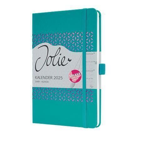 Diář "Jolie", tyrkysová, A5, týdenní, 2025, tvrdé desky, SIGEL J5215