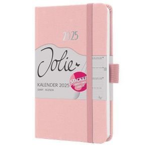 Diář "Jolie", světle růžová, A6, týdenní, 2025, tvrdé desky, SIGEL J5404