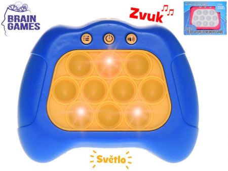 Brain Games společenská hra test paměti 12cm na baterie se světlem a zvukem 2barvy v krab