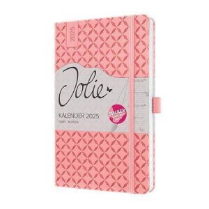Diář "Jolie", růžová, A5, týdenní, 2025, tvrdé desky, SIGEL J5111