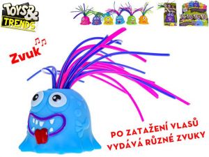 Toys&Trends Brainboooom příšerka 6cm na baterie dlouhé vlasy se zvukem 6druhů