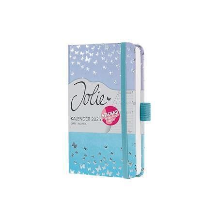 Diář &quot;Jolie&quot;, Butterfly Confetti Sky, A6, týdenní, 2025, tvrdé desky, SIGEL J5346