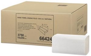 Papírové ručníky &quot;Singlefold&quot;, přírodní, Z, 2-vrstvé, H3, 250 listů, TORK 66424