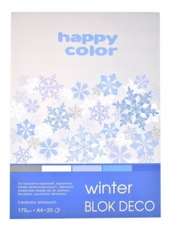 Sada barevných papírů, Zima, A4, 170 g, 20 l