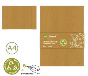 Obal na sešit A4 ECO LUMA kraft, 5ks