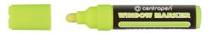 Křídový značkovač 9121 na sklo Centropen, žlutý fluo