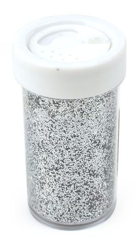 Glitrový pudr 20g, stříbrný