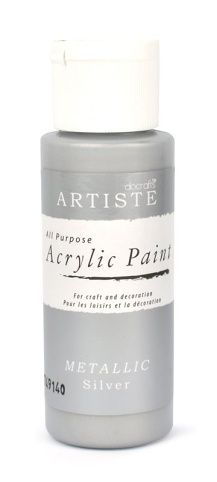 Akrylová barva Artiste, metalická stříbrná, 59 ml, DOA763101