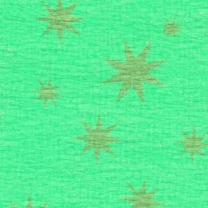 Krepový papír, hvězda, zelená/zlatá