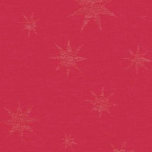 Krepový papír, hvězda, červená/zlatá