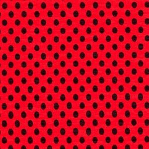 Krepový papír, tečkovaný, červenočerný