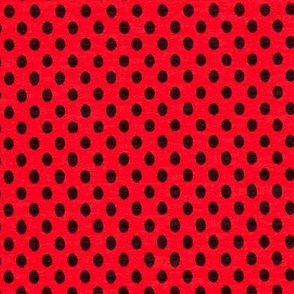 Krepový papír, tečkovaný, červenočerný