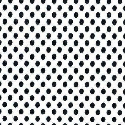 Krepový papír, tečkovaný, bíločerný