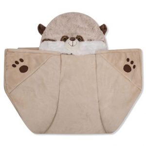 Cozy Noxxiez BL828 Surikata - hřejivá deka s kapucí se zvířátkem a tlapkovými kapsami