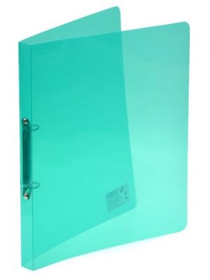 Pořadač A4, 2. kroužkový, polypropylen, průhledný, zelený