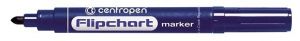 Značkovač 8550 flipchart Centropen, kulatý, modrý