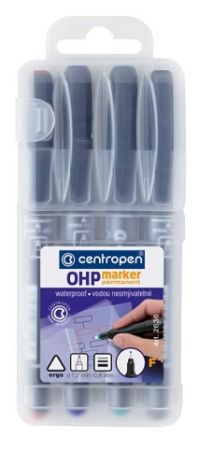 Popisovač 2636 f Centropen, 0,6 mm, lihový, sada 4 ks