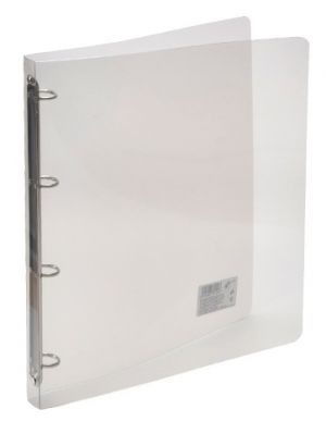 Pořadač A4, 4.kr., polypropylen, průhledný, kouřový