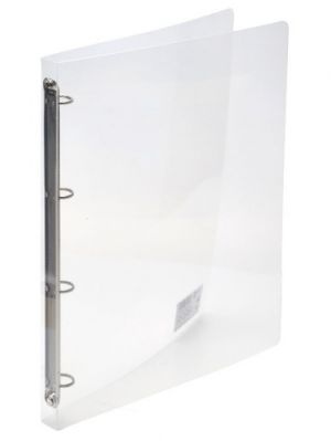 Pořadač A4, 4.kr., polypropylen, průhledný, čirý