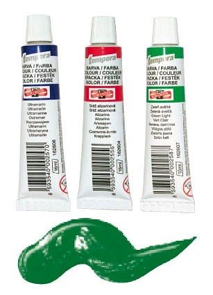Školní tempera, 16 ml, tm. zelená