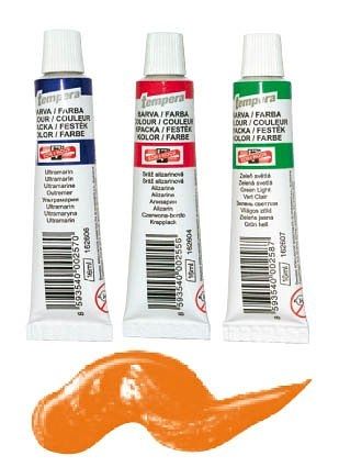 Školní tempera, 16 ml, rumělka