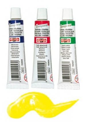 Školní tempera, 16 ml, citronová žluť