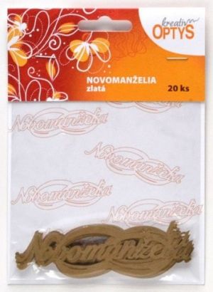 Výřez Novomanželia zlatá, 20 ks