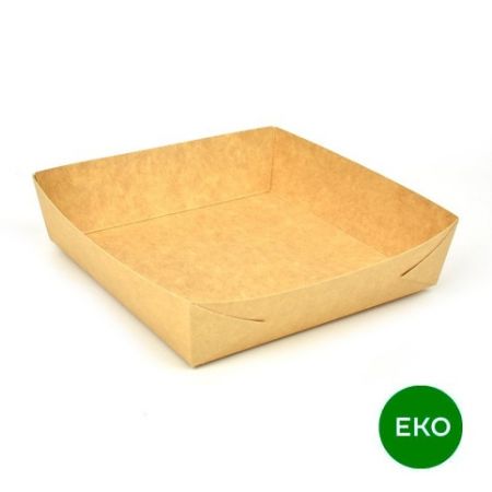 EKO miska, kraft, 130 x 130 x 35 mm, bal. 450 ks