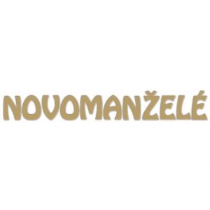 Výřez girlanda novomanželé, zlatá