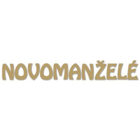 Výřez girlanda novomanželé, zlatá