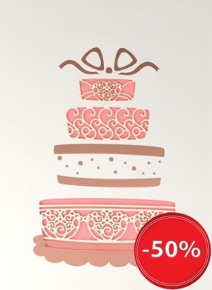 Přání Dort měděný, 10 x 14,5 cm