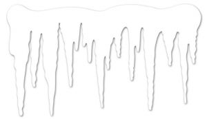 Výřez papírové rampouchy, 2 ks v balení, 39,5 x 22 cm