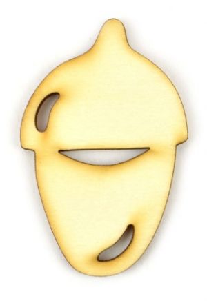 Dřevěný výřez Žalud, 3,5 x 5,3 cm